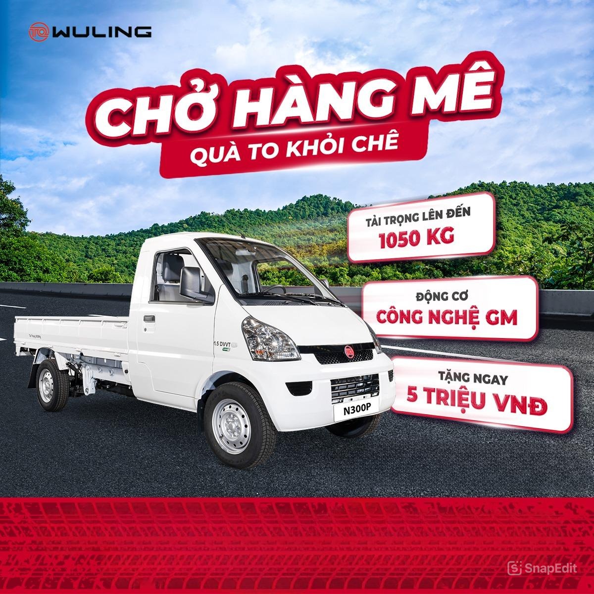 Xe Tải TQ WULING N300P 2025 Khuyến Mãi
