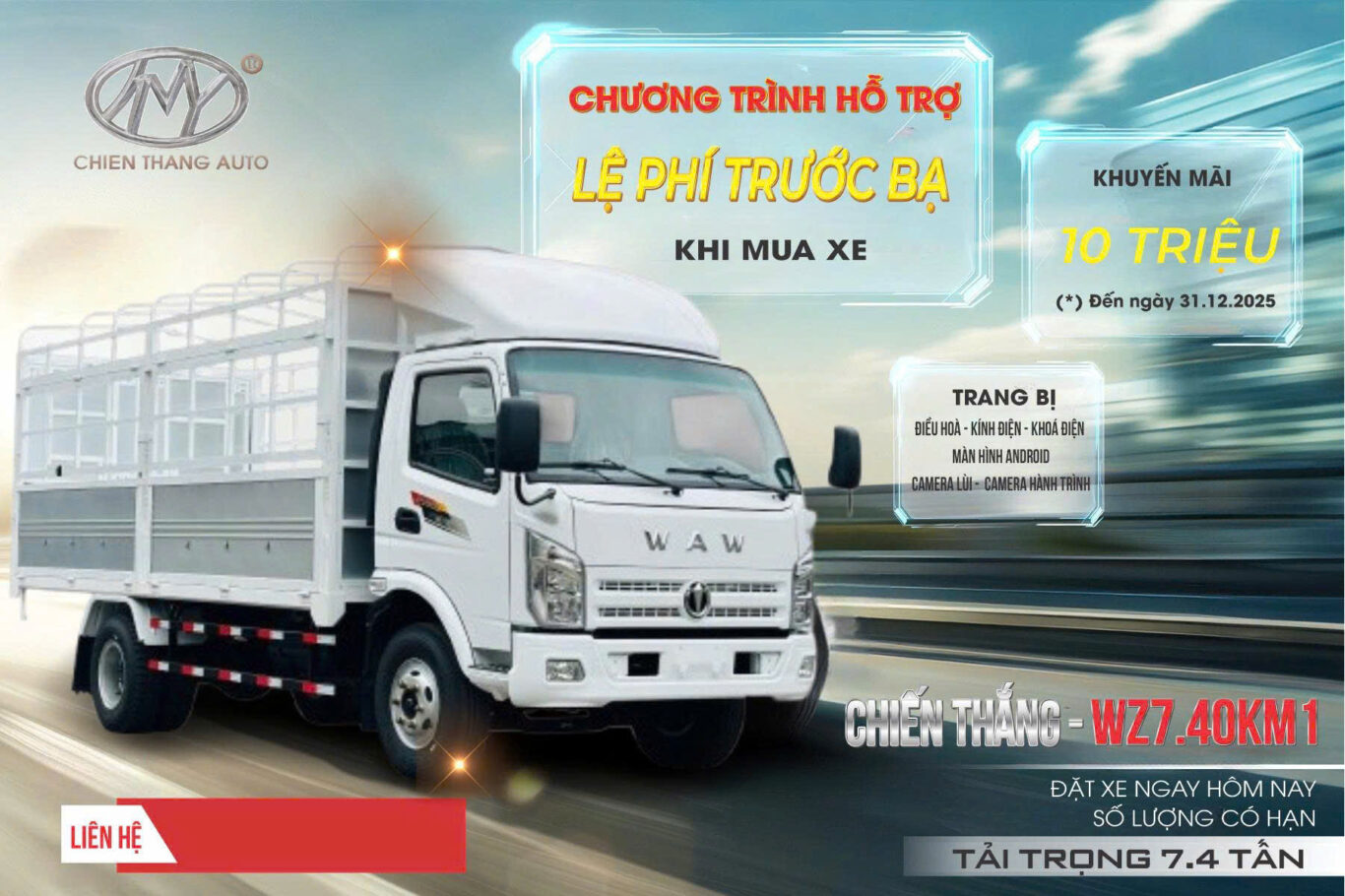 Chương Trình Khuyến Mãi Cuối Năm 2025 Cho Xe Tải Chiến Thắng
